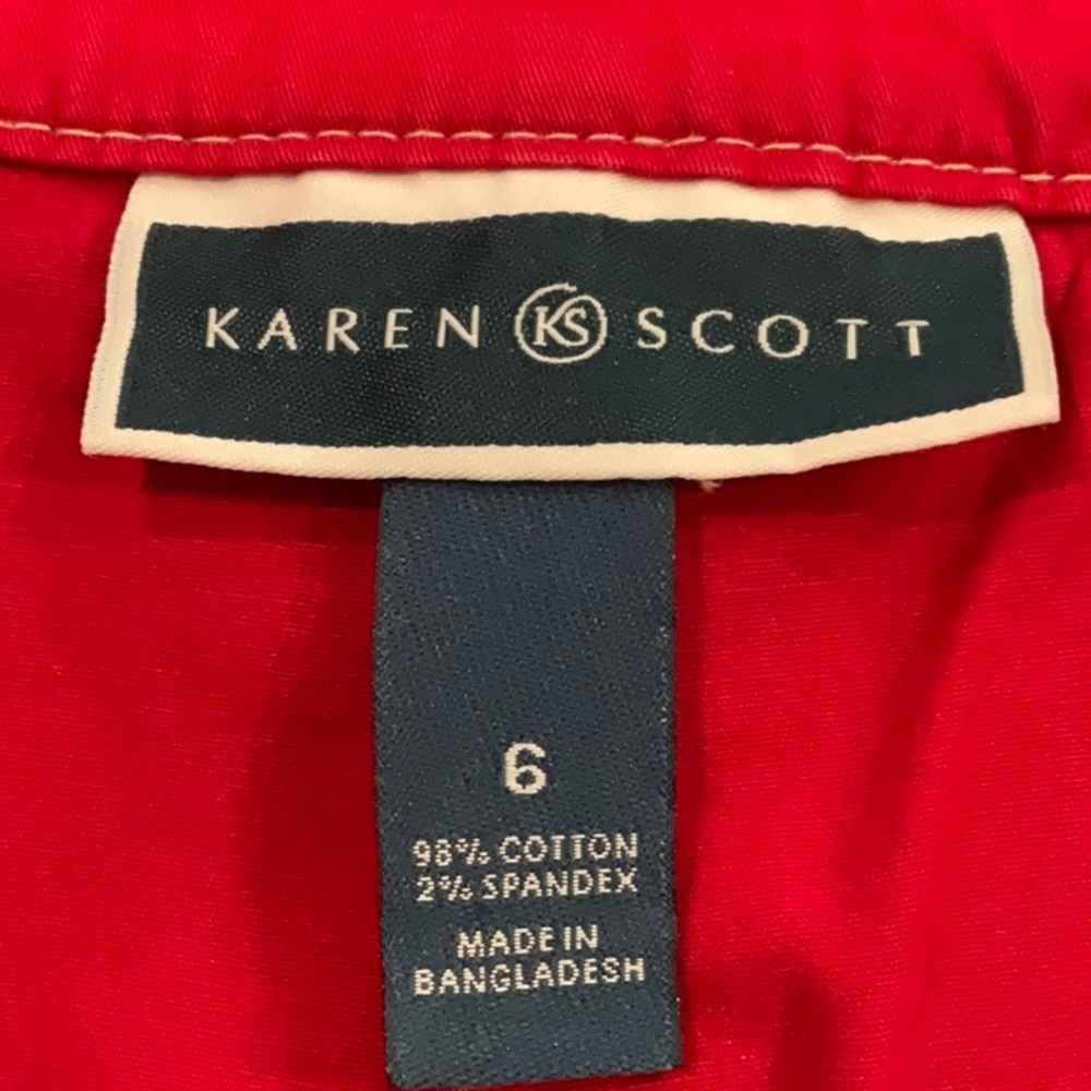 KAREN KS SCOTT three 3️⃣ shots khaki, black and red skirts size 6 - Picture 8 of 12